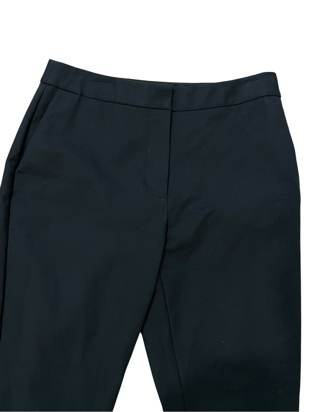 Kate Spade Grant Straight Leg Cropped Pants With Slits And Bows Black Size 4 - Picture 5 of 10